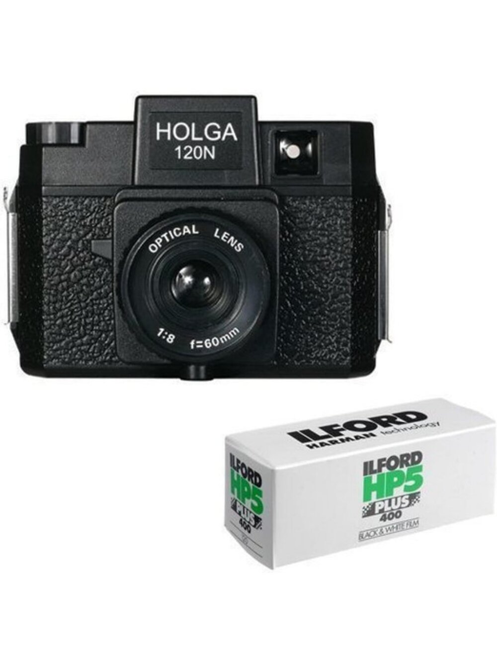 Medium Format Film Camera - Holga 120N, Ilford HP5 Plus B&W Film 120mm Roll